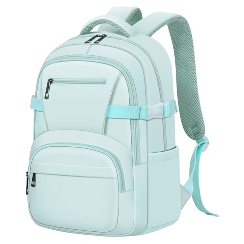 AFGWK Cute Backpack for School Girls Kids Aesthetic School Bag Backpack for Women Travel Laptop Child Bookbags - color: Green