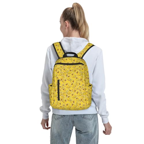 Stylish Daily Shoulder Backpack Cartoon Animal Duck Yellow Rubber Ducks, Practical Multi-scene Daypack for Road Trip Picnic Walking Men Women - color: Picture (221)