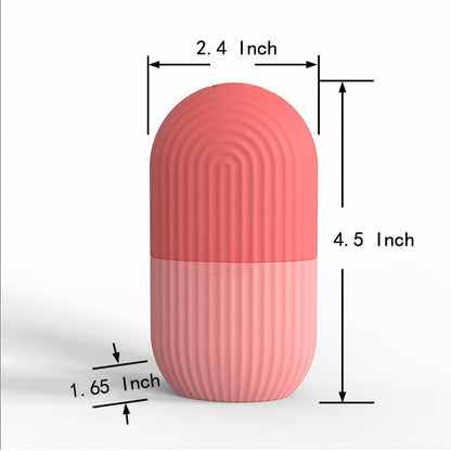 XHJRI Ice Cube Roller Massager for Face, Eyes and Neck Naturally Conditioning and Skin Care,De-Puff Eye Bags,Reduce Migraine Pain,Reusable Massage Silicone Ice Mold (Pink) - color: Pink