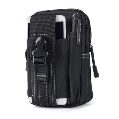 Belt Pouch, Tactical Molle Phone Pouch EDC Utility Pouches Waist Bag, Small Cell Phone Holster Gear Tool Gadget Pocket for Men - color: White Line-Black