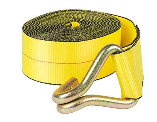 Mytee Products 3" x 30' Winch Strap with Wire Hook - color: 1 - Pack, size: 3" x 30'