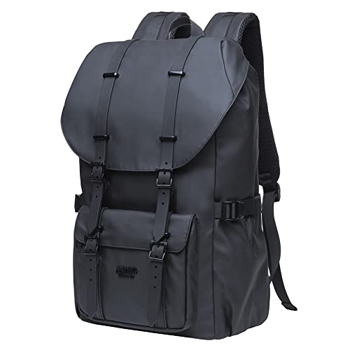 KAUKKO Laptop Outdoor Backpack Traveling Daypack Hiking Rucksack Large Capacity Bag Fits 15.6"(5-8-Black) - color: 5-8black