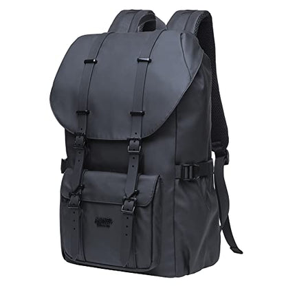 KAUKKO Laptop Outdoor Backpack Traveling Daypack Hiking Rucksack Large Capacity Bag Fits 15.6"(5-8-Black) - color: 5-8black
