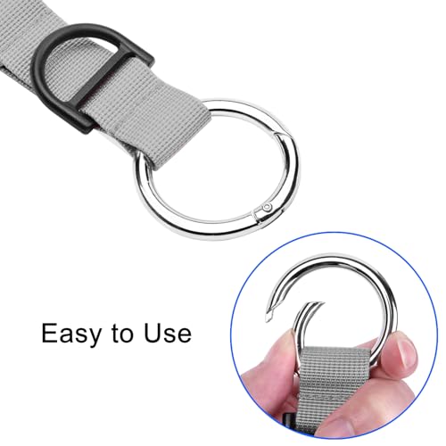 Wisdompro Jacket Gripper Strap, Add a Bag Luggage Straps Baggage Suitcase Belts Travel Accessories with Hook and D-Ring - Make Your Hands Free, Easy to Carry Your Extra Bags - Gray - color: Gray