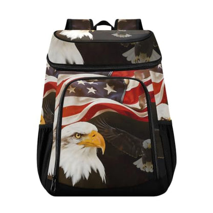 Tropical Pineapples Fruits Cooler Backpack Insulated Leak Proof Beach Cooler Bag Soft Lunch Picnic Hiking Camping Backpack Cooler - color: silver2