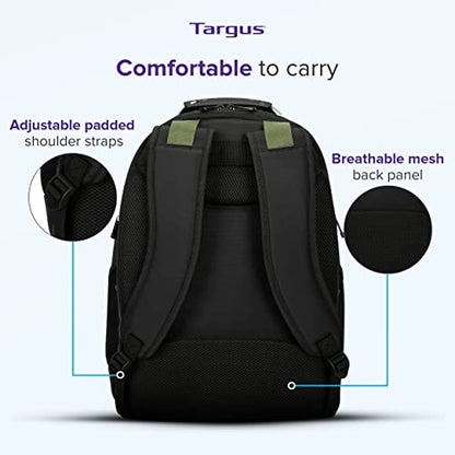 Targus Drifter Essentials Laptop Backpack, Travel Backpack for Laptops up to 16" Backpack for Men & Women, College Back Pack Bookbag or Work Backpack, School Bag Travel Backpack Black(TBB63805GL)