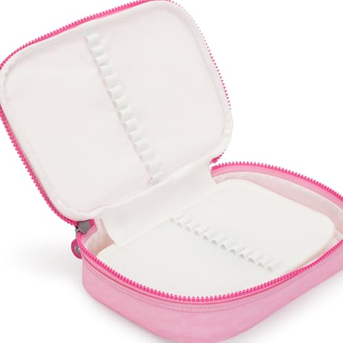 Kipling Women's 100 Pens Printed Case, Organize Accessories, Art Supplies, Makeup, Travel Organizer - color: Pink Frosting, style: 100 Pens