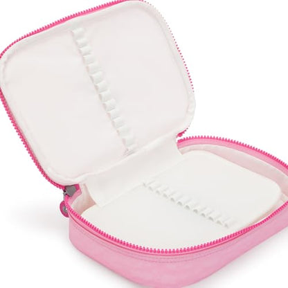 Kipling Women's 100 Pens Printed Case, Organize Accessories, Art Supplies, Makeup, Travel Organizer - color: Pink Frosting, style: 100 Pens