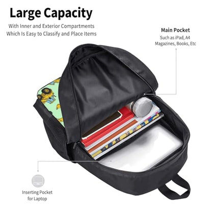 Breathable Outdoor Daypack Cartoon Construction Truck Excavator, Durable Anti Theft Travel Backpack Adjustable Strap Shoulder Bag for Hiking Camping City Walking - color: Design (877)