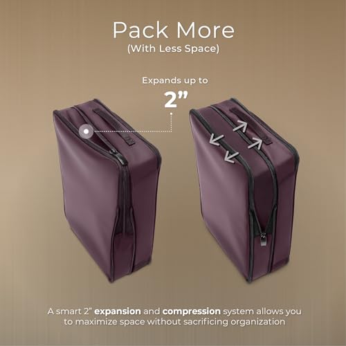 Briggs & Riley Travel Essentials Carry-On Compression Packing Cube Set - color: Plum, size: Carry-On