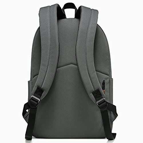 VASCHY School Backpack, Water Resistant Lightweight Casual Backpack for Men Women with Padded Laptop Sleeve Dark Gray - color: Grey