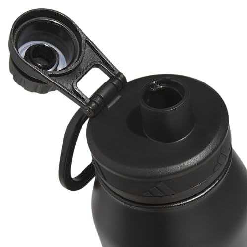 adidas Metal Water Bottle 1L - color: Black/White/L