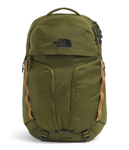 The North Face Women's Surge Commuter Laptop Backpack - PFAS Free, Forest Olive/Utility Brown, One Size - color: Forest Olive/Utility Brown