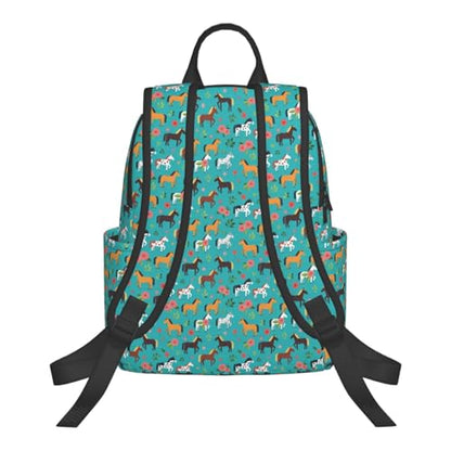 Travel Daypack Floral Farm Animal Pets Flowers Horses, Quick-Access Pocket, Side Bottle Holder, for Active Adults - color: Picture (830)