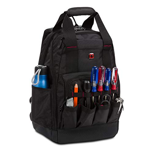 SwissGear Tool Bag Backpack, Fits Up to 15-Inch Laptop, Work Pack, Black - color: Black, size: Medium
