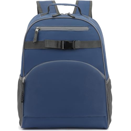 FlowFly Kids Backpack for Toddler Boys Girls, Simple Lightweight Bookbag for Daycare Kindergarten Elementary School Travel, Small Modern Bag (Large), Cyan - color: Cyan, style: Kids Large: 17l