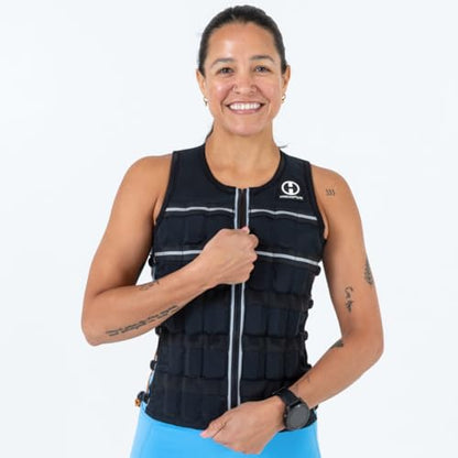 Hyperwear HyperVest ELITE Adjustable Weighted Vest for Women and Men — Thin Steel Weights, Stretch CORDURA Fabric — Weight Vest for Walking, Running, Strength Training - size: X-Large 10 Pounds Black