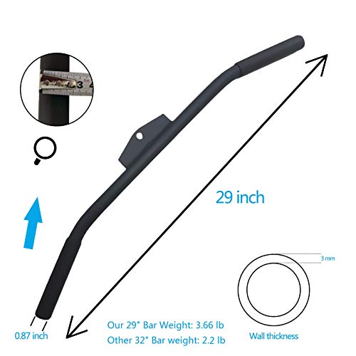 Lat Pulldown Attachments for Cable Machine, 29/39/ 48 Inch Wide Grip Lat Pull down Bar with Non-slip Handle, Lat Bar for Home Gym Tricep Bar Training - color: K Bar Length 29 Inch