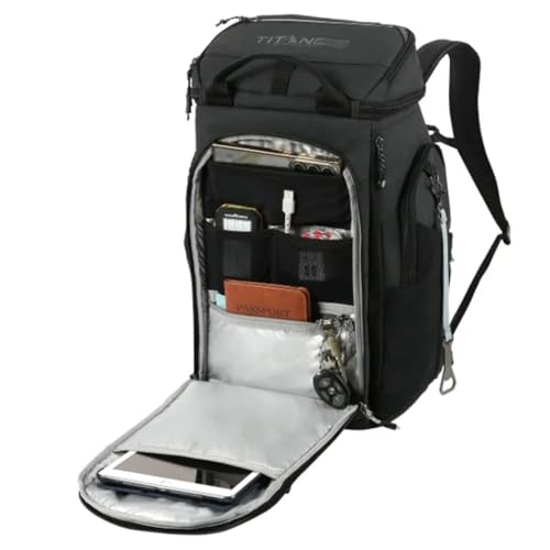 Insulated Backpack Cooler with Ice Walls - color: Black-Black