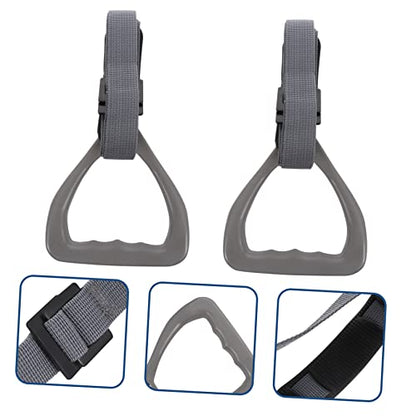 POPETPOP 2Pcs Adjustable Gymnastic Rings with Suspension Straps Premium Strength Training Equipment for Indoor and Outdoor Workouts Suitable for Men Women