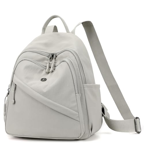 Mini Backpack Purse for Women Lightweight Nylon Casual Bag Small Daypacks for Work Travel (C Gray) - color: C Gray