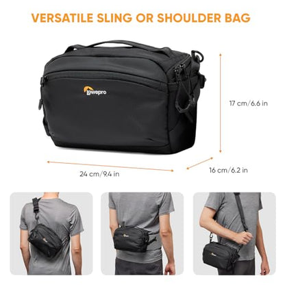 Lowepro ProTactic Lite SLX 110 AW III Camera Sling Bag, Professional Camera, Rain Cover, Lightweight Crossbody Sling Backpack, for Photographer, Videographer, Volume 4L, for DSLR/Mirrorless - style: Slx 110 Aw III