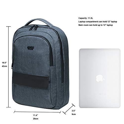 KAUKKO Laptop Outdoor Backpack Traveling Daypack Hiking Rucksack Large Capacity Bag Fits 15.6"(KB01-Darkgrey) - color: Kb01darkgrey