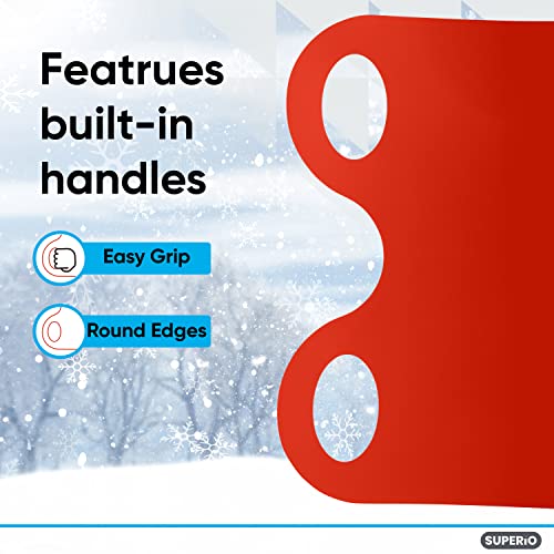 Superio Snow Slider Mat, Flexible Snow Sled Flying Carpet, Roll up Sleds for Kids 36" / Adults 54" Lightweight Plastic Snowboard Sled, 1 Pack - color: Red, size: 54"