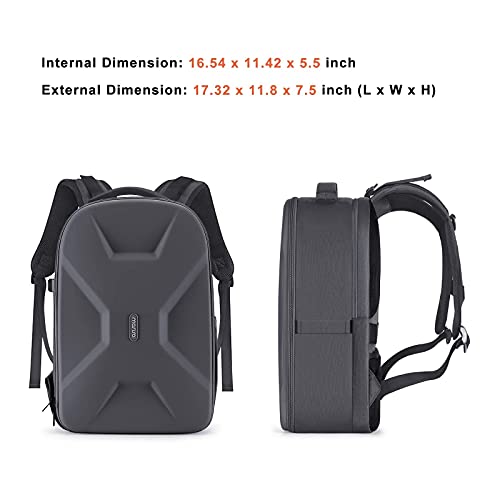 MOSISO Camera Backpack, DSLR/SLR/Mirrorless Photography Camera Bag 15-16 inch Waterproof Hardshell Case with Tripod Holder&Laptop Compartment Compatible with Canon/Nikon/Sony, Gray - color: Gray