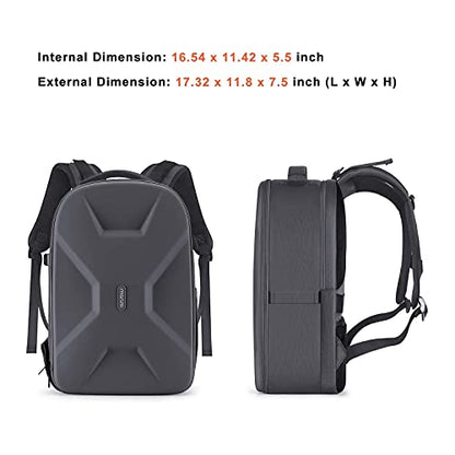 MOSISO Camera Backpack, DSLR/SLR/Mirrorless Photography Camera Bag 15-16 inch Waterproof Hardshell Case with Tripod Holder&Laptop Compartment Compatible with Canon/Nikon/Sony, Gray - color: Gray