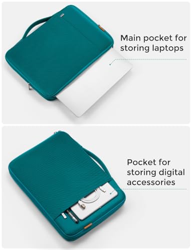 DOMISO Laptop Case Laptop Sleeve Cover for 16 inch MacBook Pro M4/M3/M2/M1 Pro/Max A3403 A3186 A2991 A2780 A2485 A2141,Compatible with 15.6 inch HP Lenovo Dell XPS 16 with Small Case,Turquoise - color: Turquoise, size: 15.6 inch