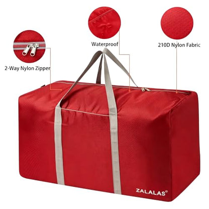 Travel Duffle Bag,96L Extra Large Duffel Bag Lightweight,Waterproof Duffle Bag for Men Women,Black (Red) - color: Red
