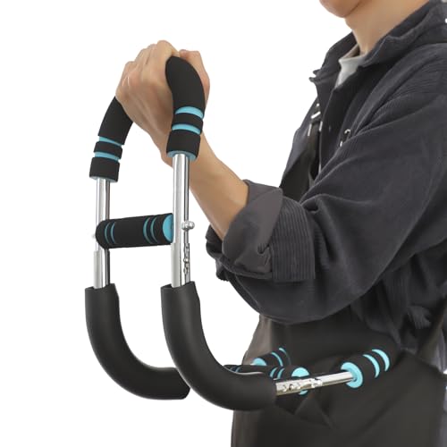Twister Arm Trainer Upper Body Strength Builder 5 Levels Resistance Adjustment Detachable Arm Exercise Equipment U-Shaped Adjustable Trainer for Chest Wrists Back and Shoulders Exercise - color: Blue