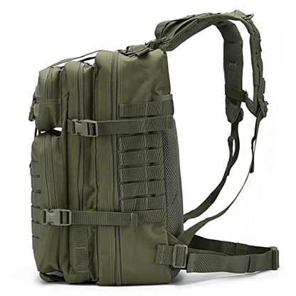 QT&QY 45L Military Tactical Backpacks For Men Camping Hiking Trekking Daypack Bug Out Bag Lage MOLLE 3 Day Assault Pack - color: 1.0 Green