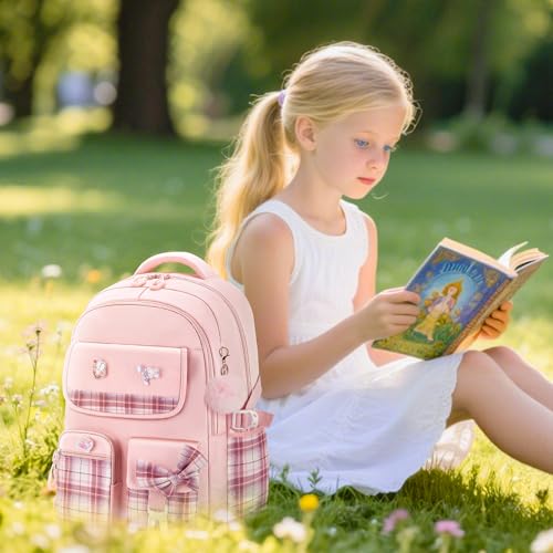 Girls Backpack Kids Backpack for Girls School Kawaii Bookbag Book Bag for Elementary Primary School - color: Blue-gz
