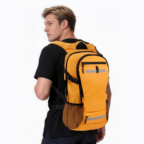 20L Hydration Backpack with 3L Water Bladder Water Backpack for Hiking Hydration Pack Insulated Daypack for Commuting Black - color: Orange