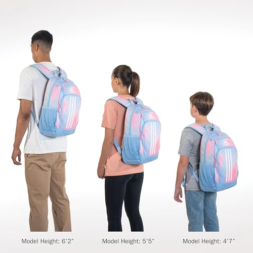 adidas Creator School Backpack for Girls & Boys — Durable Bookbag - color: Gradient Rose Tone Pink/Onix Grey