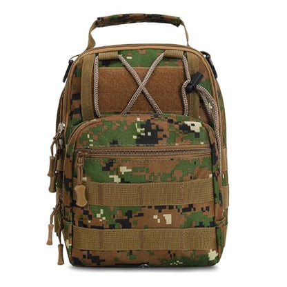 Viriber Tactical Backpack, Waterproof Military Cross-body Molle Sling Shoulder Backpack Chest Bag for Outdoor Every Day Carry Camouflage A - color: Camo a