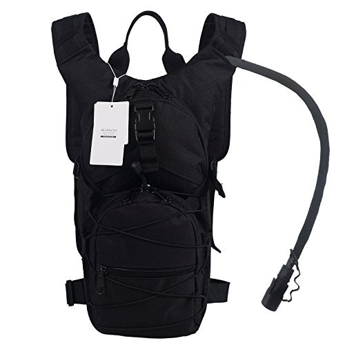 Hydration Backpack with 3L Water Bladder for Hiking and Climbing - color: Black