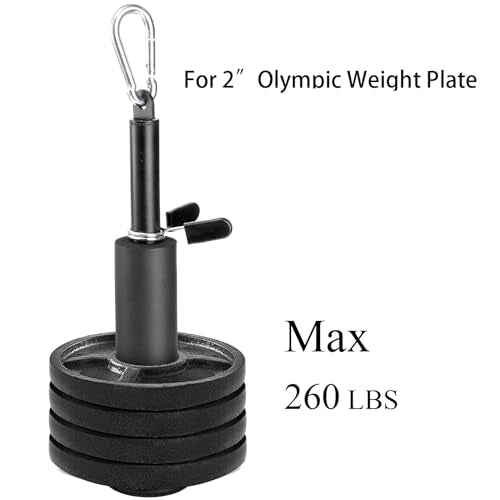 Jucoan Weight Loading Pin for 1 Inch Standard and 2 Inch Weight Plate, Loading Pin with Heavy Duty Carabiner for Cable Pulley System LAT Pulldown Home Gym Workout Equipment