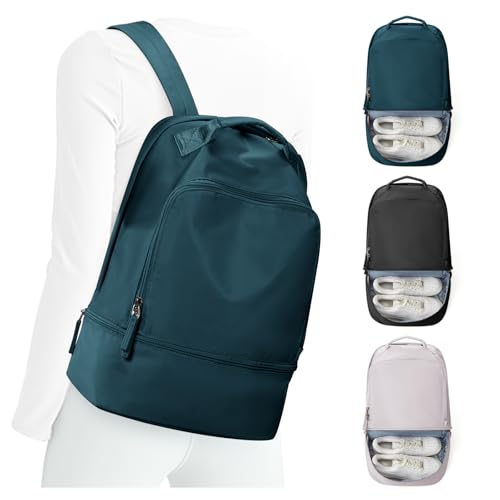 Gym Backpack for Women, Gym Bag with Shoe Compartment, Water Resistant Lightweight Sports Yoga Travel Backpack with Wet Pocket,Cheer Backpack,Blue - color: C3-peacock Blue