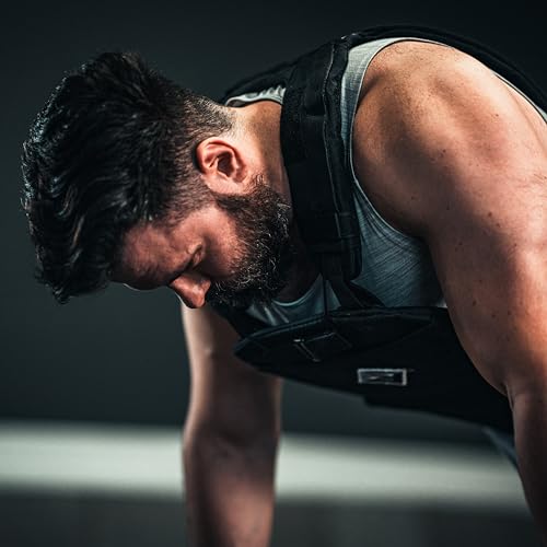 F&F STEEL Adjustable Weighted Vest & Plates - Strength, Edurance, Running, Hiking, Rucking, Fitness WODs - color: Gray Vest