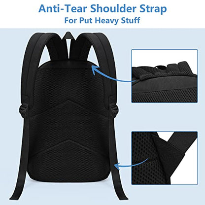 Travel Backpack for Men and Women,Classic Mini Backpack,Hiking, Lightweight Casual College Bookbag Daily Bag Daypack for Travel,Work,Gym (Black) - color: Black