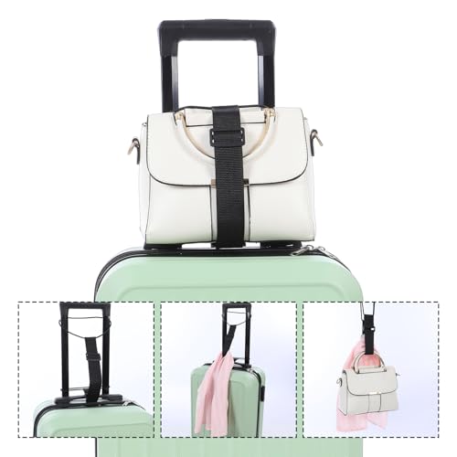 Ouligay 2 Pack Travel Straps for Luggage Multi-use Suitcase Strap Strong Luggage Straps Elastic Travel Luggage Belt Strap for Attaching Extra Bags Purse to Suitcase Handle