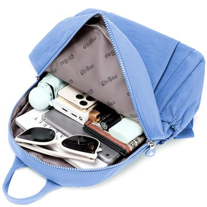 Mini Backpack Purse for Women, Stylish Daypack Shoulder Bag, Small Lightweight Daypack for Work Travle College (A- Light Blue) - color: A- Light Blue