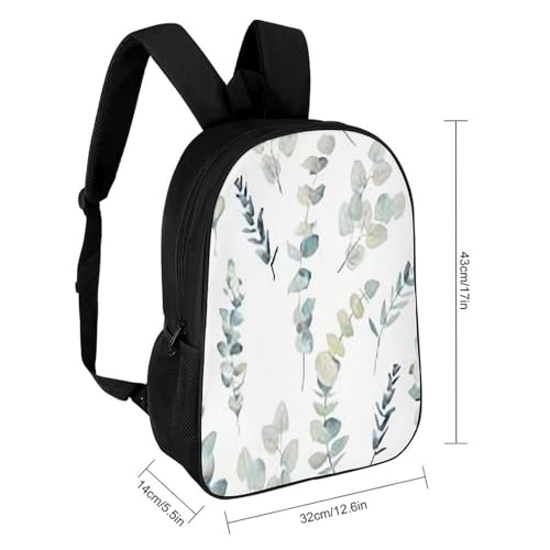Travel Laptop Backpack Slim Durable Lightweight Back Pack Cute Eucalyptus Leaves Small Backpack For Women Men - color: Eucalyptus Leaves