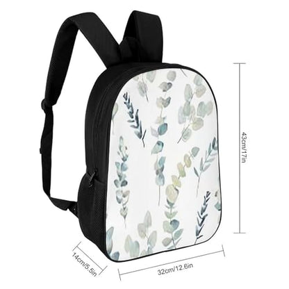 Travel Laptop Backpack Slim Durable Lightweight Back Pack Cute Eucalyptus Leaves Small Backpack For Women Men - color: Eucalyptus Leaves