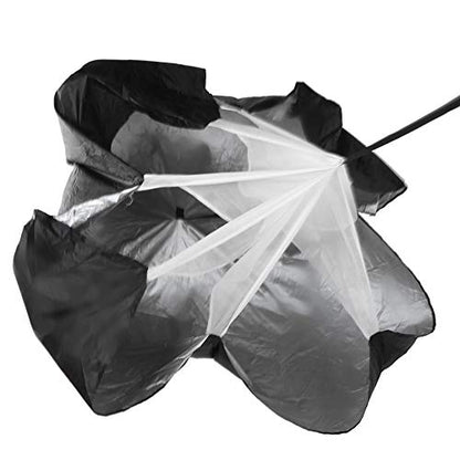 HERCHR Speed Parachute, 2Sets Resistance Running Parachute Speed Training Equipment with Adjustable Waistband for Athletes, Sprinting and Football Training