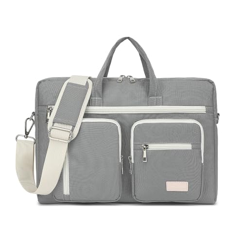15-15.6 inch Laptop Shoulder Bag, for MacBook Pro 16, Hp Lenovo Dell 14 inch Waterproof Messenger Bag Case Sleeve (gray) - color: Gray