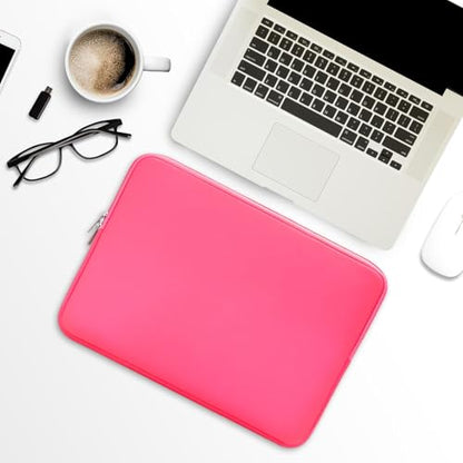11-11.6 Inch Laptop Sleeve Protective Case Soft Carrying Computer Cover Compatible with MacBook Neo A18 11.6" MacBook Air for 11" Notebook Tablet Ultrabook Chromebook - color: Bright Pink, size: 11"-11.6"